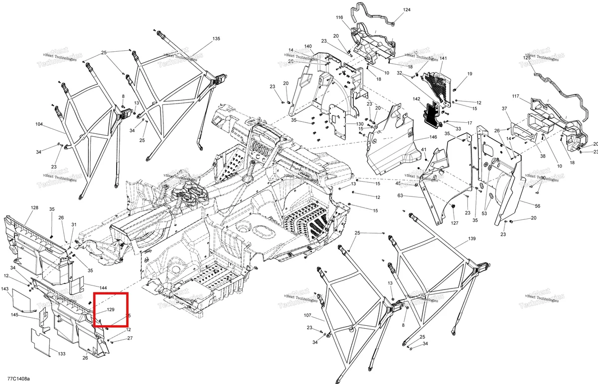 Деталь 707900140 на схеме узла 2014 Can-Am MAVERICK MAX 1000, STD, XRS, XRS-DPS Cab Interior Front And Rear