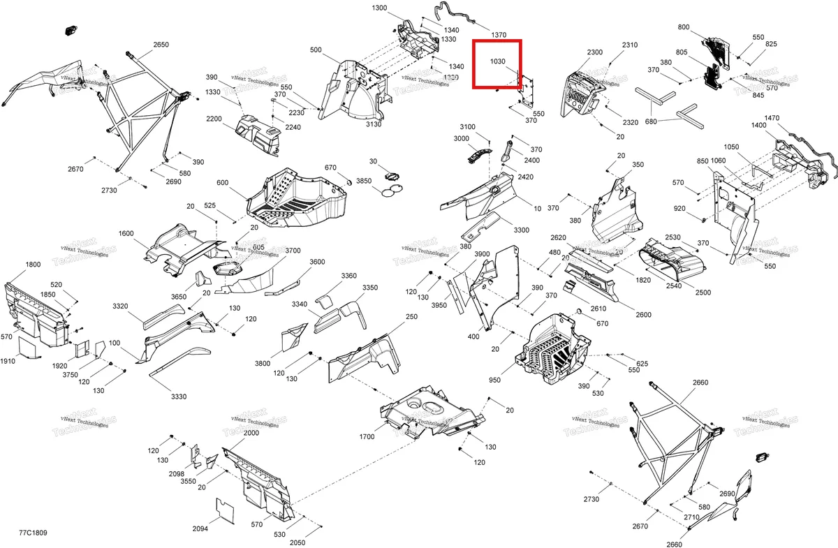 Деталь 707900152 на схеме узла 2018 Can-Am MAVERICK Cab Interior Maverick Non Max - Except Package Xmr