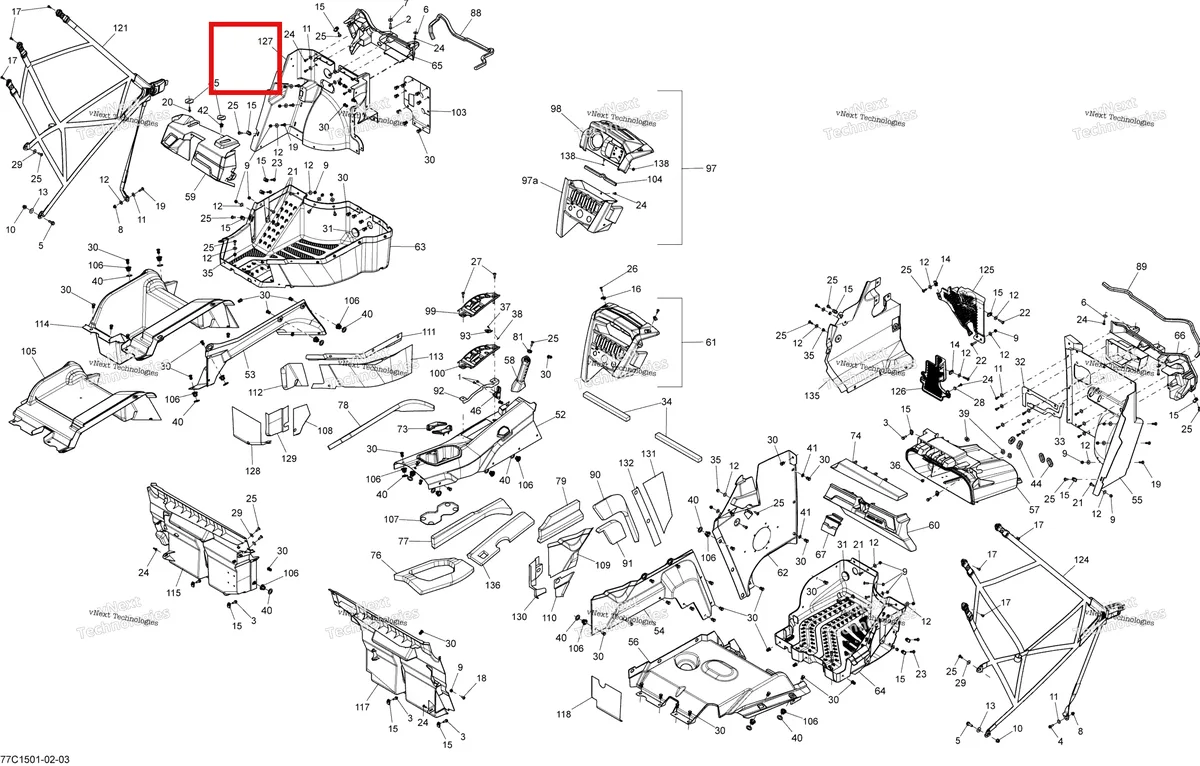 Деталь 707900171 на схеме узла 2015 Can-Am COMMANDER 1000_STD_DPS_XT_XTP Cab Interior