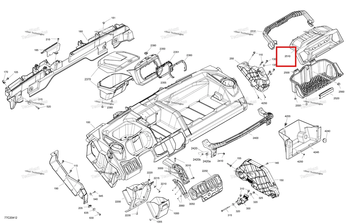 Деталь 707900245 на схеме узла 2020 Can-Am Defender HD10 - CAB Cab Interior - Dashboard