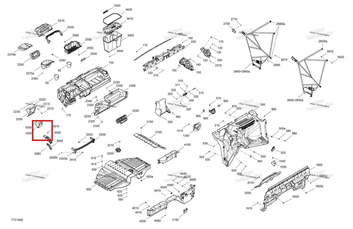 Деталь 707900285 на схеме узла 2019 Can-Am Defender HD5 Cab Interior Defender - Hd5