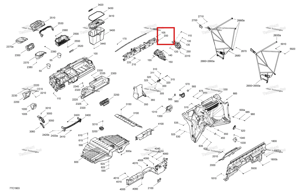 Деталь 707900296 на схеме узла 2019 Can-Am TRAXTER HD8 - T1B SERIES Cab Interior Traxter - Hd8 - T1b
