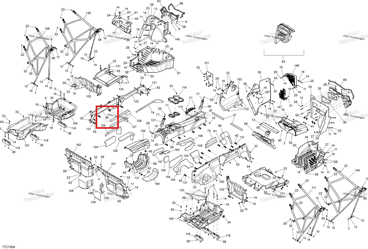 Деталь 707900298 на схеме узла 2015 Can-Am COMMANDER MAX 1000_DPS_XT Cab Interior