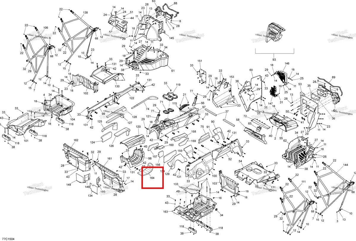Деталь 707900307 на схеме узла 2015 Can-Am COMMANDER MAX 1000_DPS_XT Cab Interior