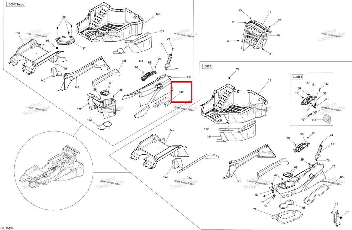 Деталь 707900323 на схеме узла 2015 Can-Am MAVERICK 1000 XDS-DPS Cab Interior _Console