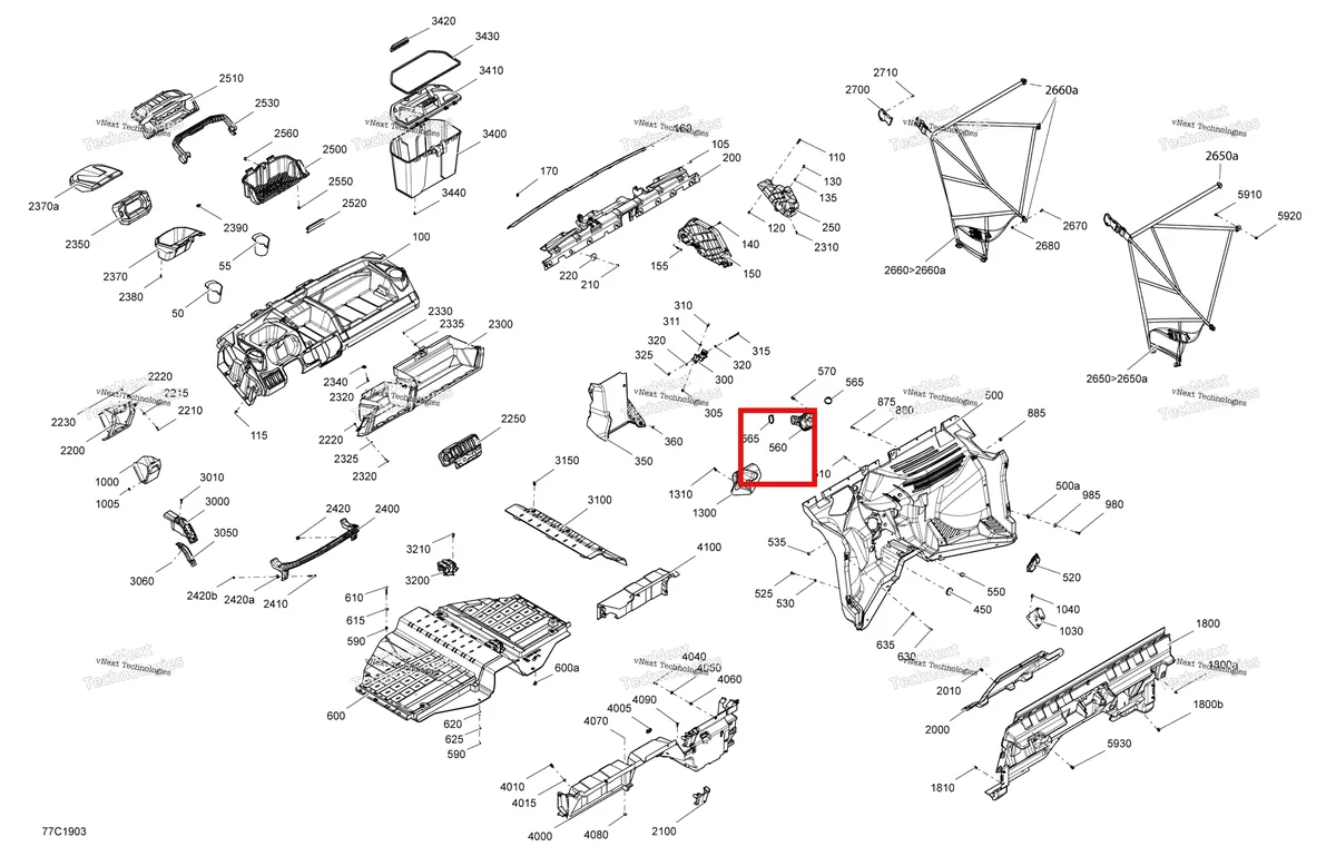 Деталь 707900390 на схеме узла 2019 Can-Am TRAXTER HD8 - T1B SERIES Cab Interior Traxter - Hd8 - T1b
