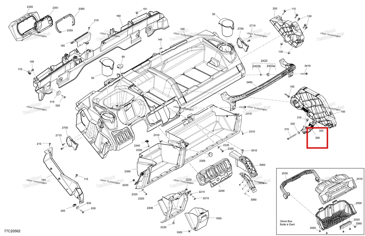 Деталь 707900402 на схеме узла 2020 Can-Am Defender HD5 Cab Interior - Dashboard