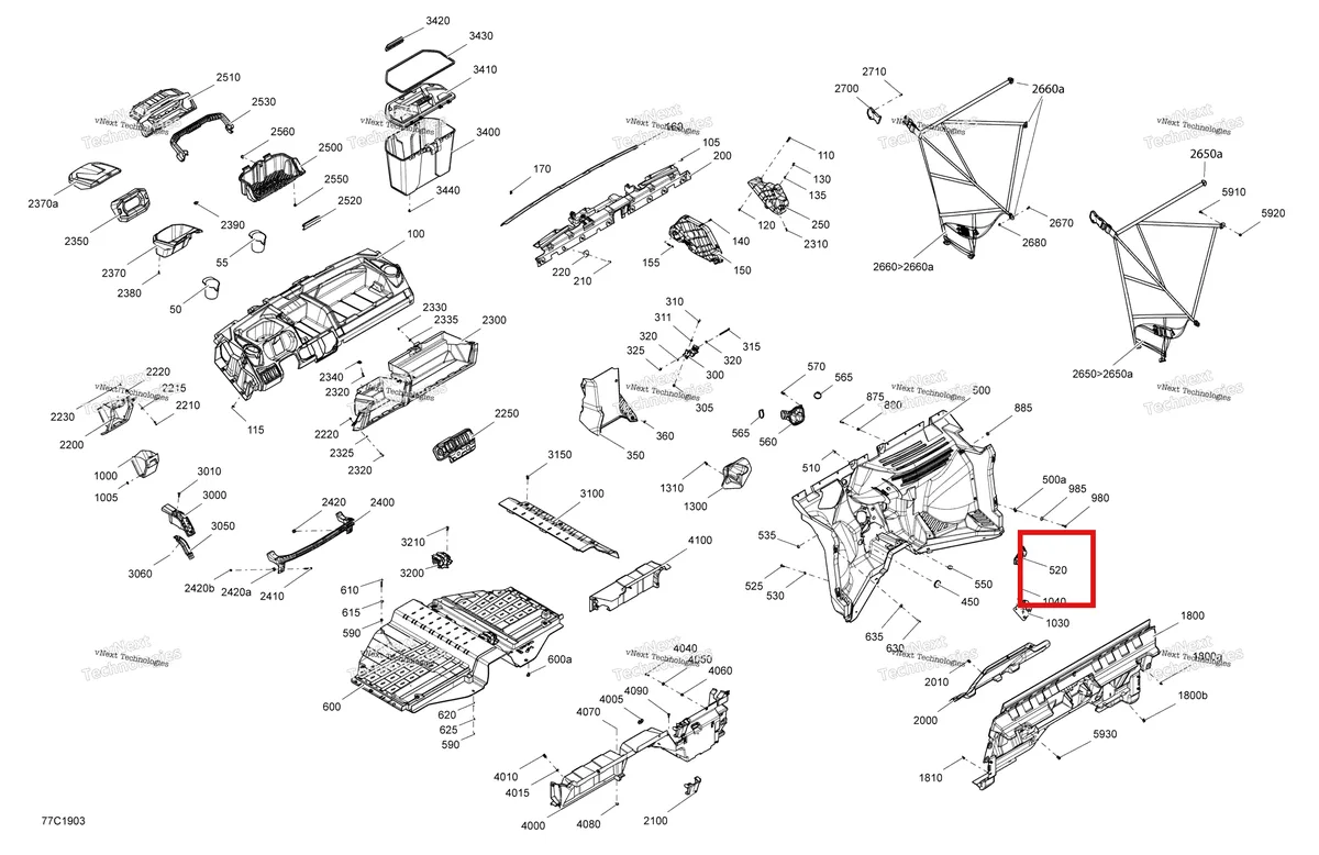 Деталь 707900408 на схеме узла 2019 Can-Am TRAXTER HD8 - T1B SERIES Cab Interior Traxter - Hd8 - T1b