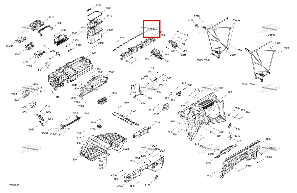 Деталь 707900411 на схеме узла 2019 Can-Am TRAXTER HD8 - T1B SERIES Cab Interior Traxter - Hd8 - T1b