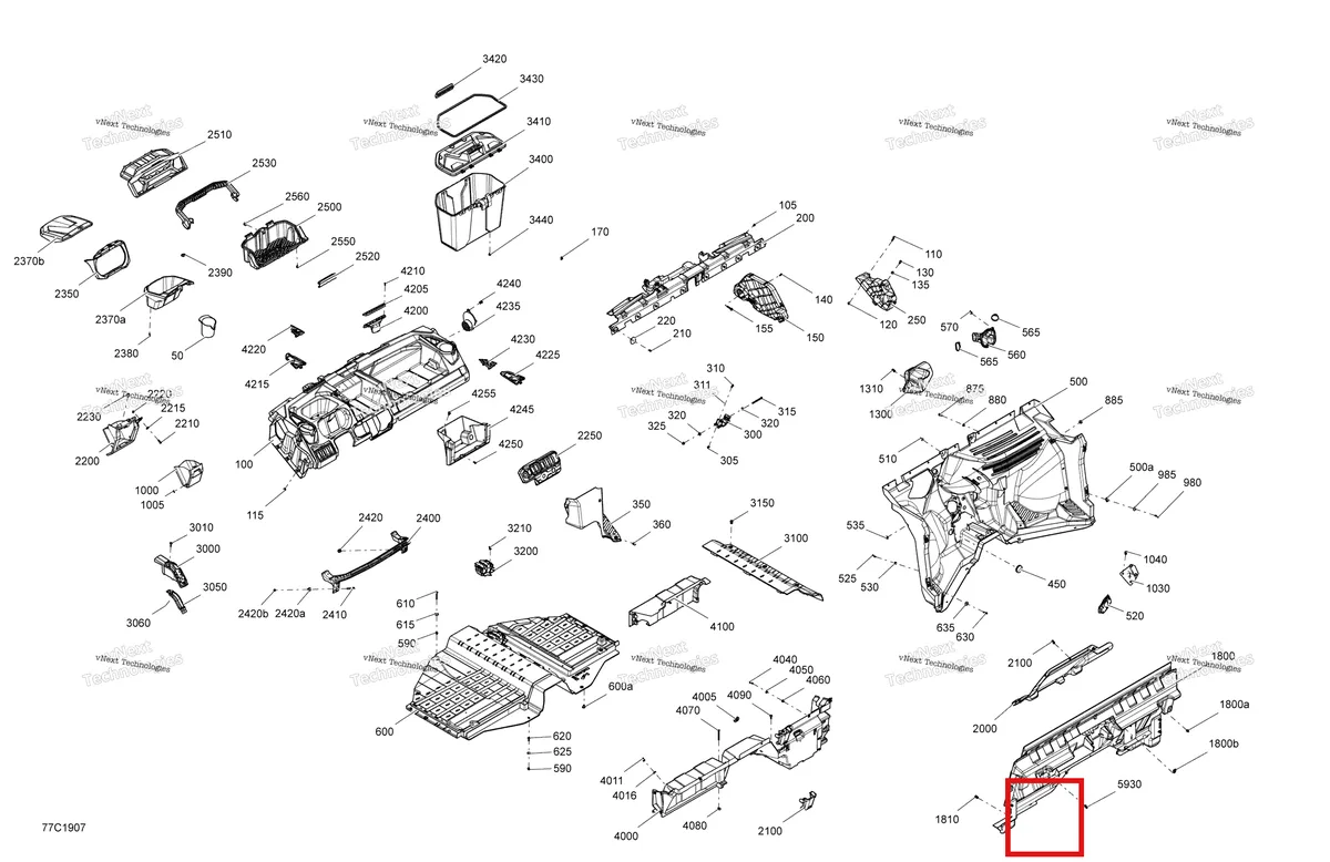 Деталь 707900417 на схеме узла 2019 Can-Am Defender HD8 Cab Interior - Xt Cab
