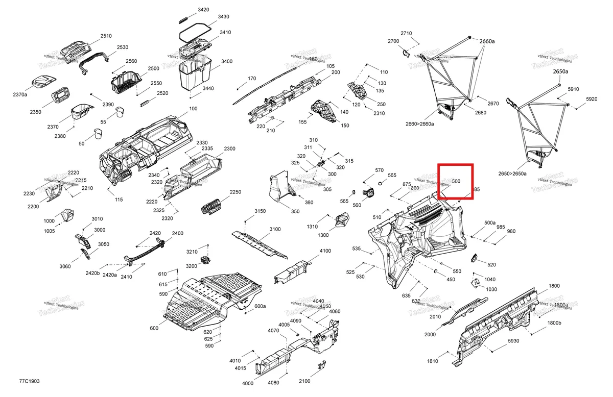 Деталь 707900430 на схеме узла 2019 Can-Am TRAXTER HD8 - T1B SERIES Cab Interior Traxter - Hd8 - T1b