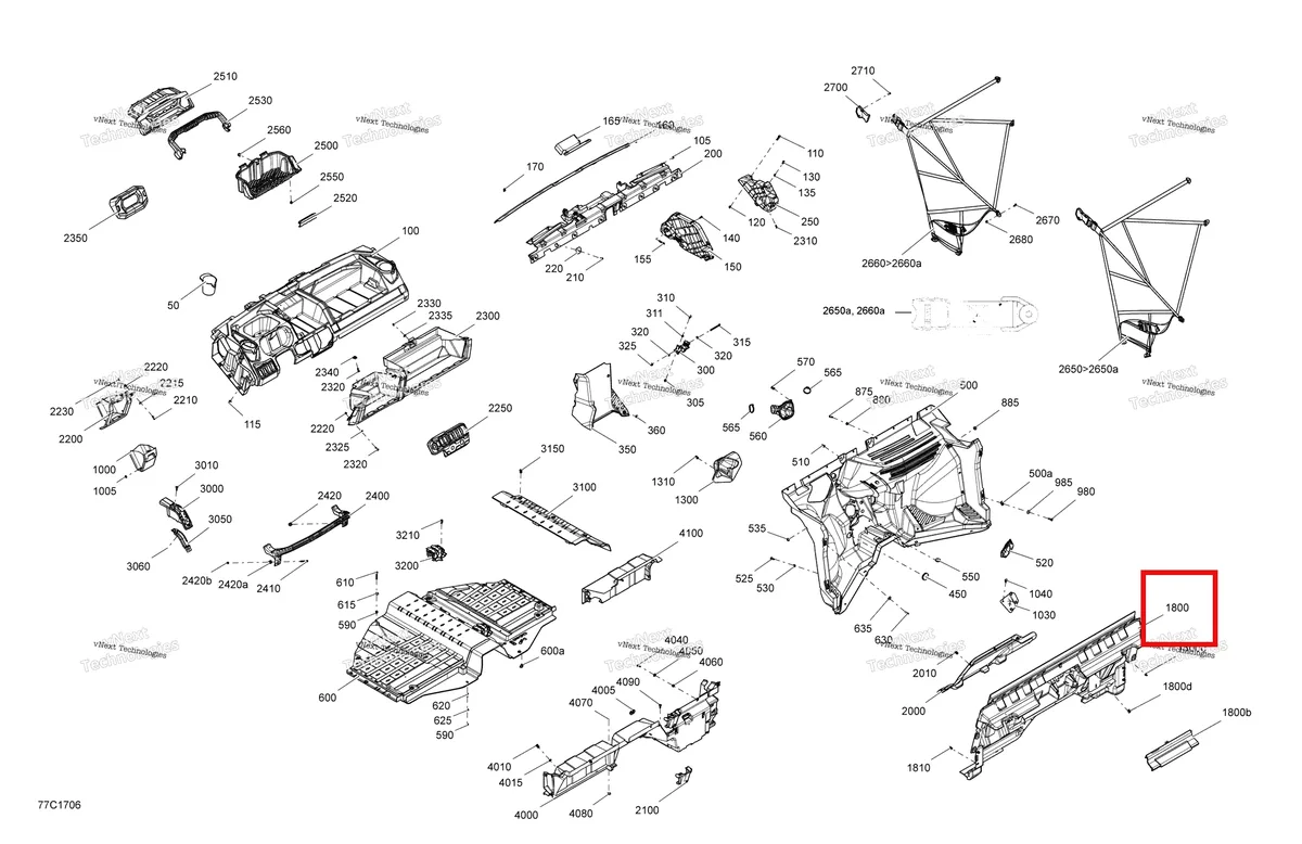 Деталь 707900432 на схеме узла 2017 Can-Am TRAXTER HD5 Cab Interior
