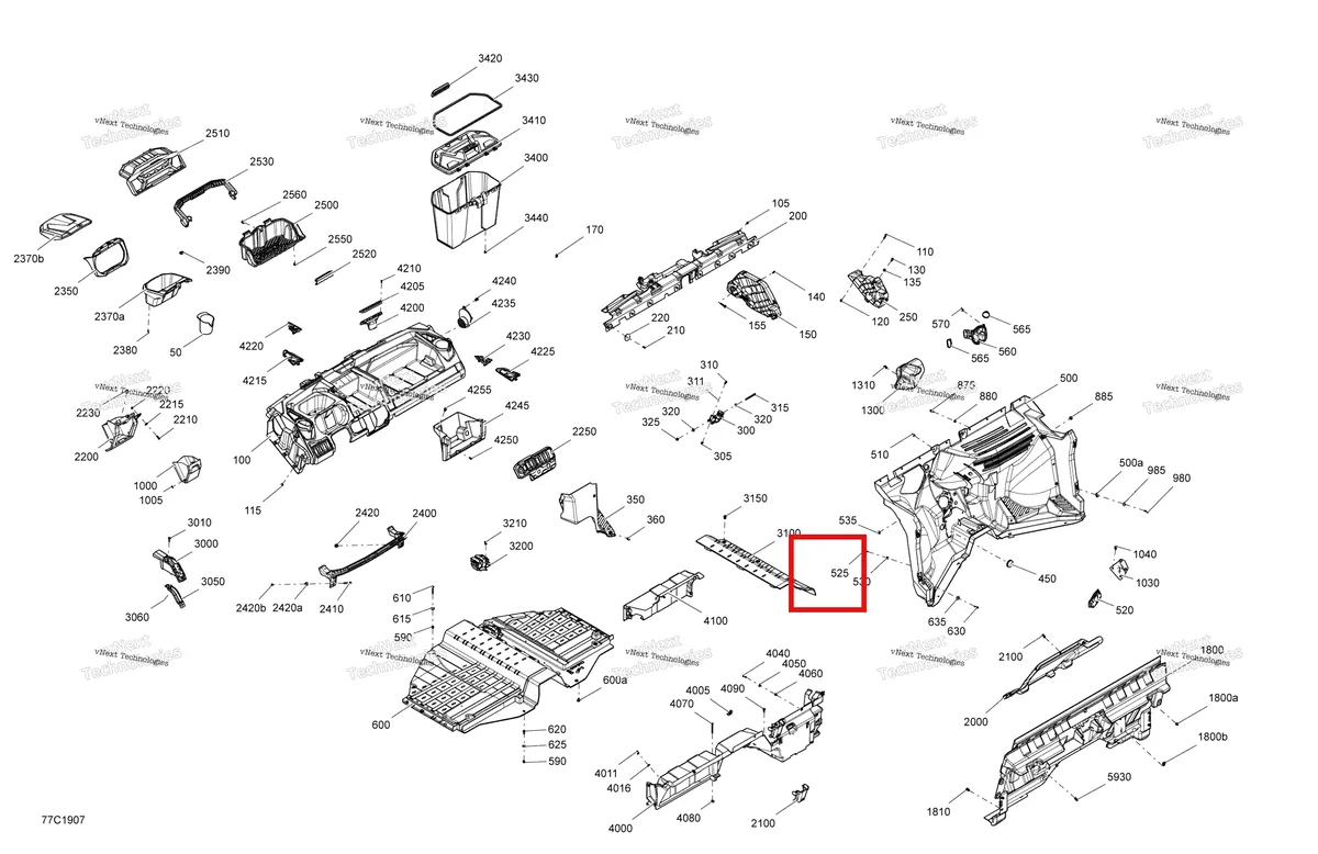 Деталь 707900434 на схеме узла 2019 Can-Am Defender HD8 Cab Interior - Xt Cab