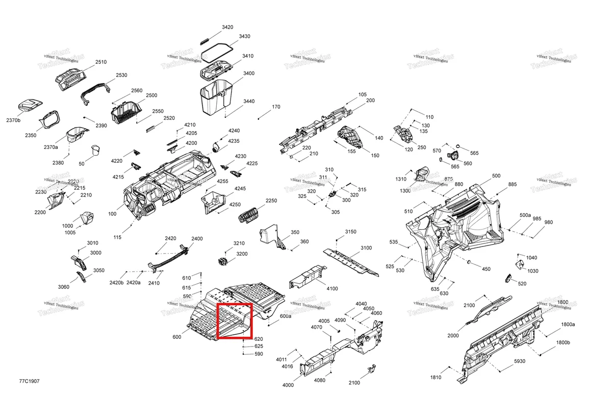Деталь 707900435 на схеме узла 2019 Can-Am Defender HD8 Cab Interior - Xt Cab