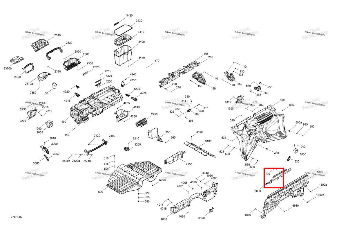 Деталь 707900436 на схеме узла 2019 Can-Am Defender HD8 Cab Interior - Xt Cab