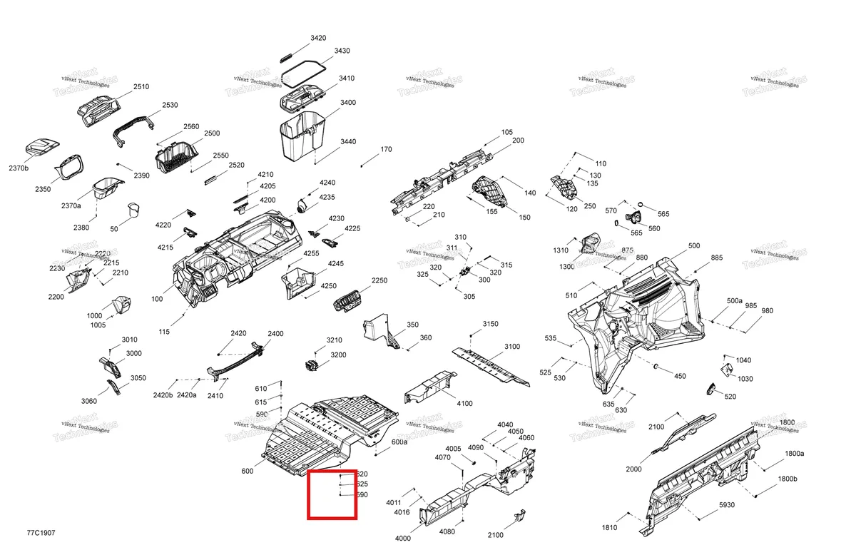 Деталь 707900437 на схеме узла 2019 Can-Am Defender HD8 Cab Interior - Xt Cab