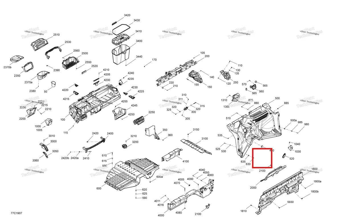 Деталь 707900438 на схеме узла 2019 Can-Am Defender HD8 Cab Interior - Xt Cab
