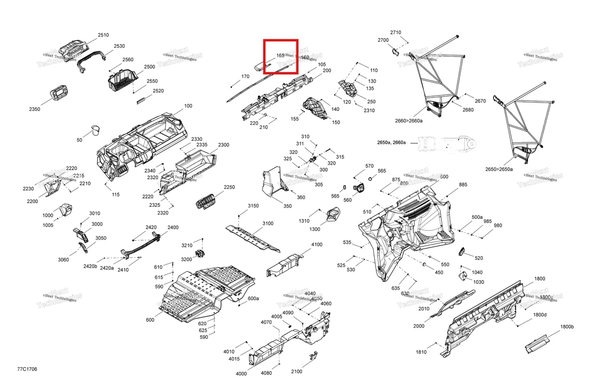 Деталь 707900439 на схеме узла 2017 Can-Am TRAXTER HD5 Cab Interior