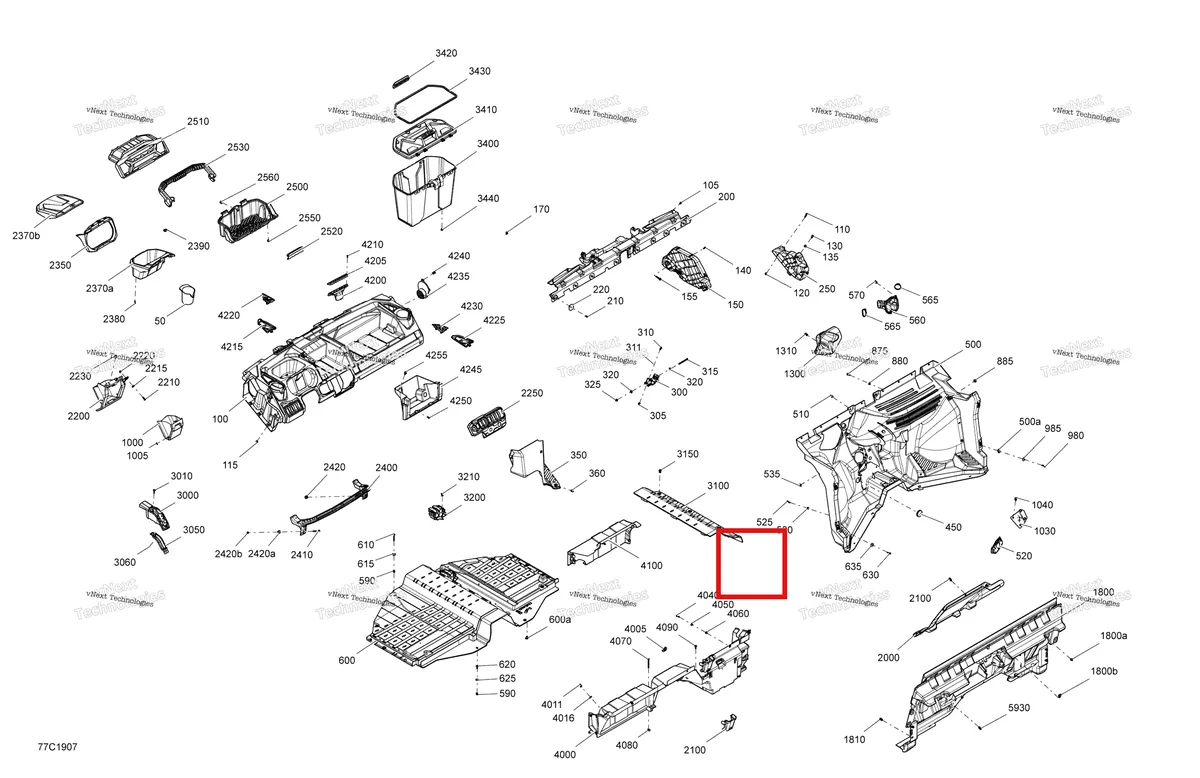 Деталь 707900452 на схеме узла 2019 Can-Am Defender HD8 Cab Interior - Xt Cab