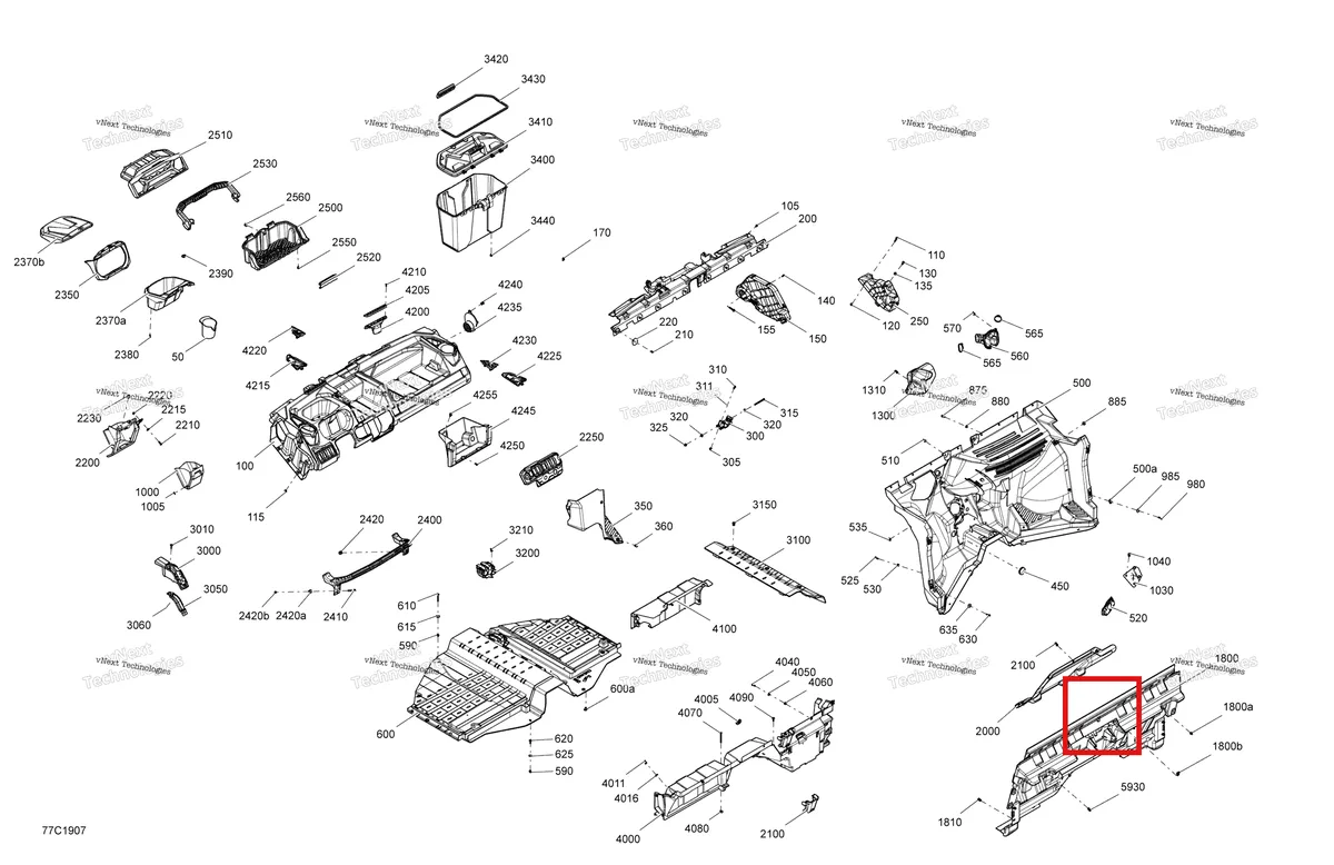 Деталь 707900455 на схеме узла 2019 Can-Am Defender HD8 Cab Interior - Xt Cab