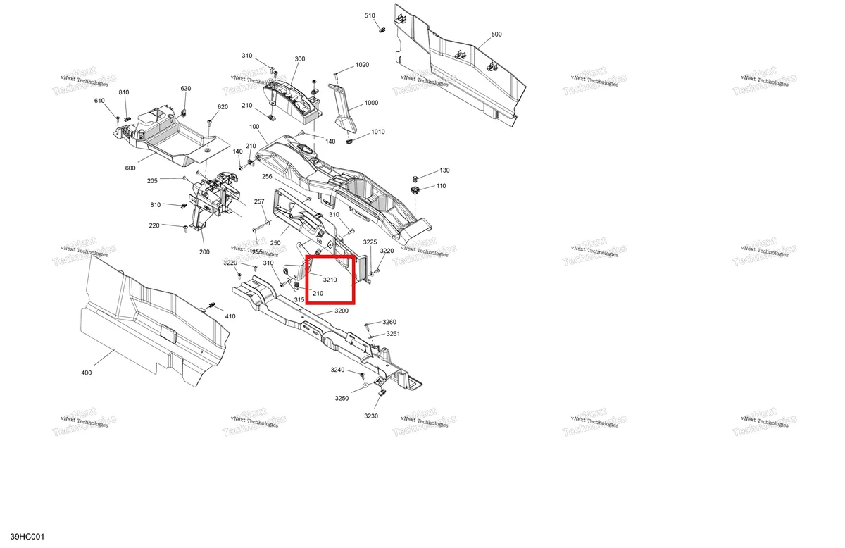 Деталь 707900478 на схеме узла 2023 Can-Am Maverick Turbo RR - XRS STD Cab Interior - Center Console