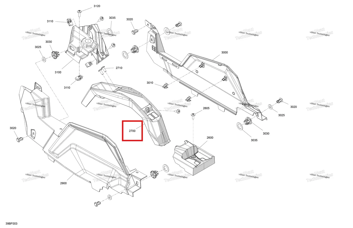 Деталь 707900537 на схеме узла 2026 Can-Am Maverick Sport - 1000R EFI - DPS - 9GTC - Timeless Black Metallic - 60