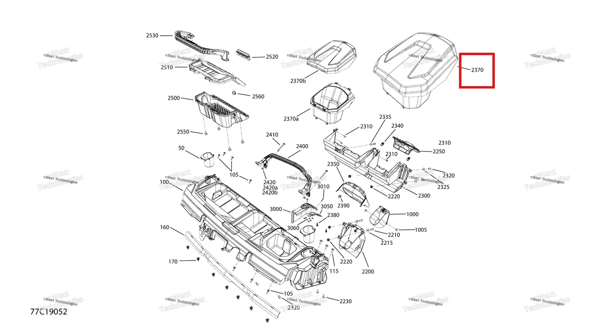 Деталь 707900606 на схеме узла 2019 Can-Am Defender MAX HD8 Cab Interior - Except Xt Cab - Dash Section