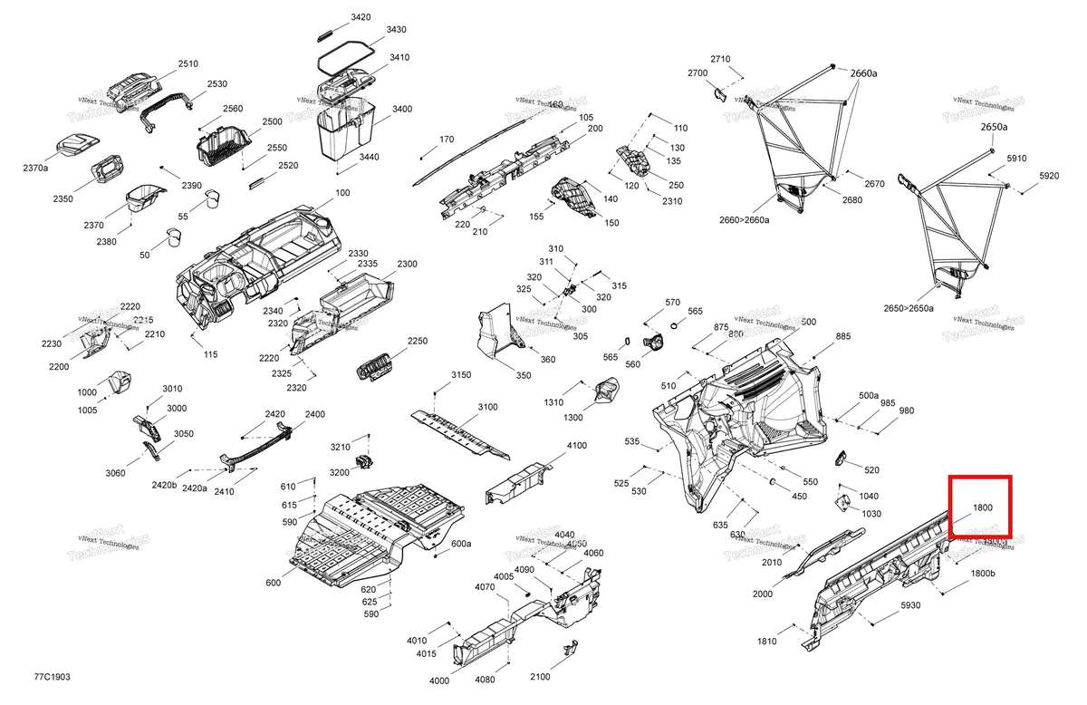 Деталь 707900635 на схеме узла 2019 Can-Am TRAXTER HD8 - T1B SERIES Cab Interior Traxter - Hd8 - T1b