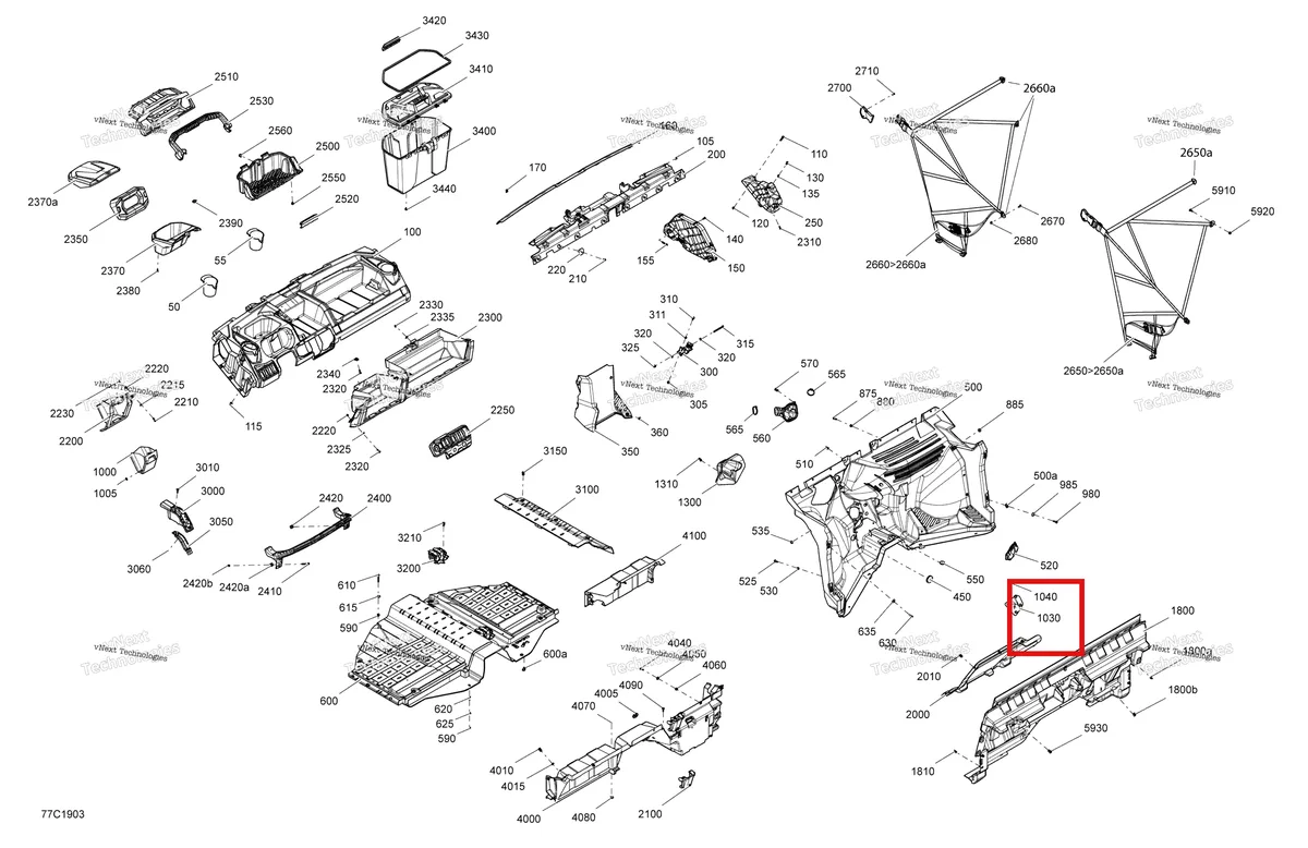 Деталь 707900645 на схеме узла 2019 Can-Am TRAXTER HD8 - T1B SERIES Cab Interior Traxter - Hd8 - T1b
