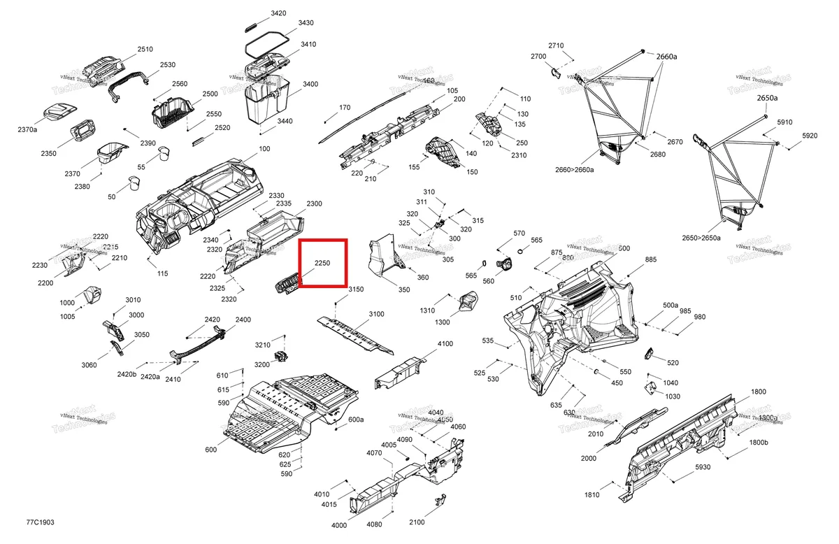 Деталь 707900730 на схеме узла 2019 Can-Am TRAXTER HD8 - T1B SERIES Cab Interior Traxter - Hd8 - T1b