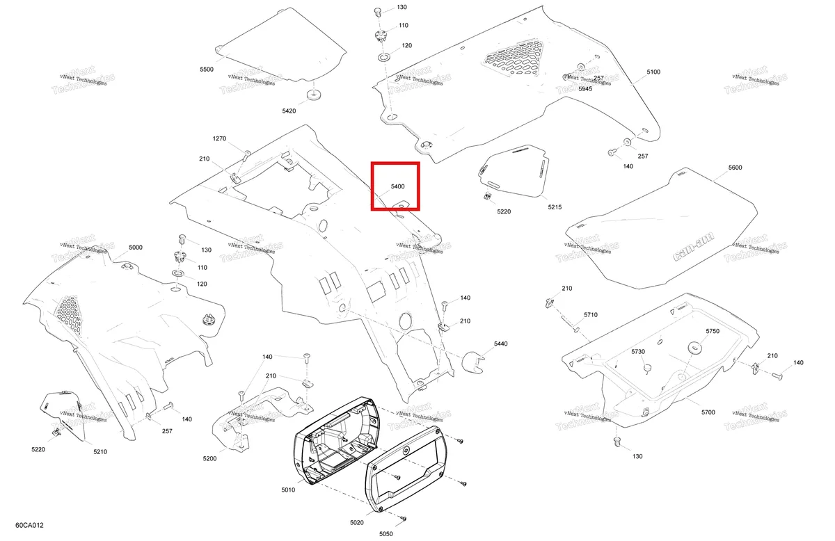 Деталь 707900752 на схеме узла 2021 Can-Am Maverick Turbo RR - XRS - CE Body - Cab Interior - Dashboard