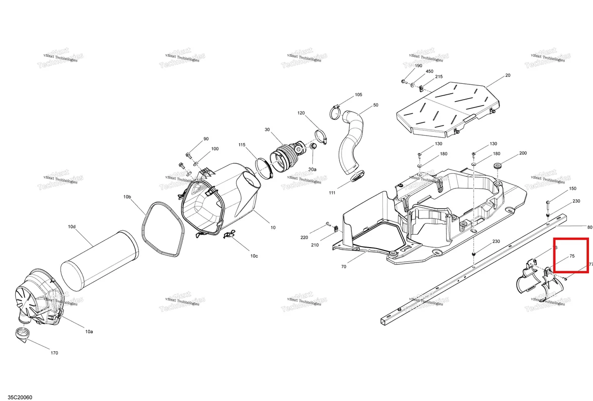 Деталь 707900756 на схеме узла 2020 Can-Am Maverick Turbo - STD Air Intake