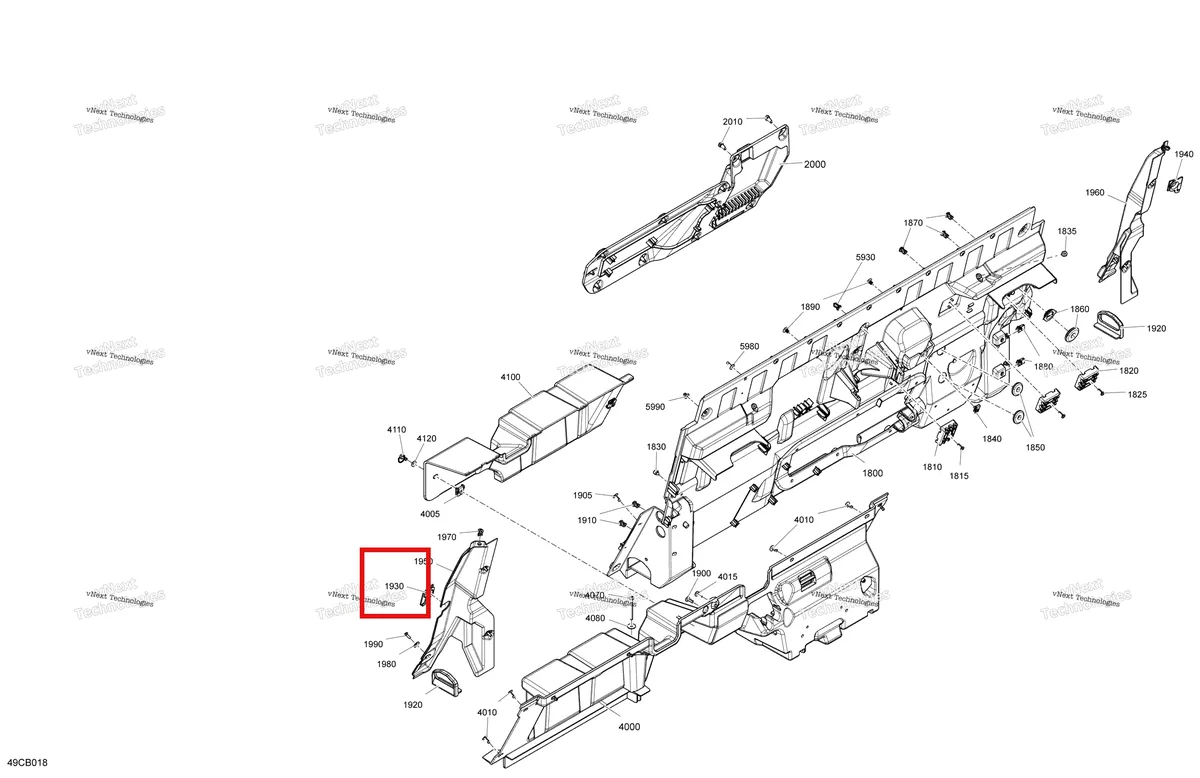 Деталь 707900775 на схеме узла Cab Interior - Back Wall
