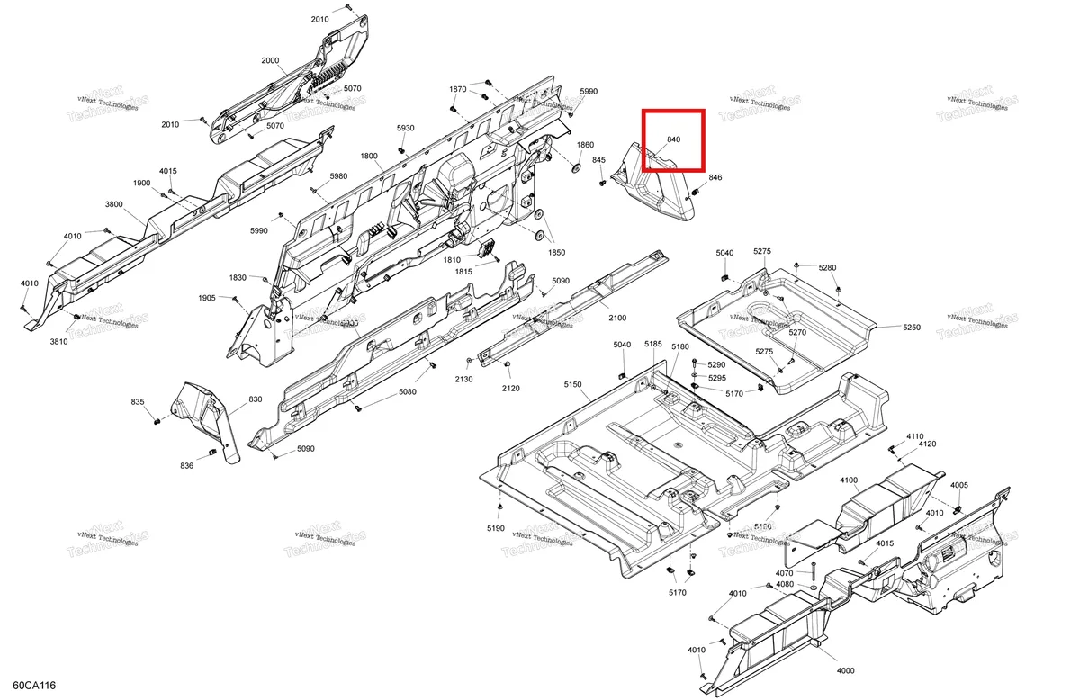 Деталь 707900803 на схеме узла 2021 Can-Am Traxter PRO HD10 - DPS - CE Cab Interior - Back Wall