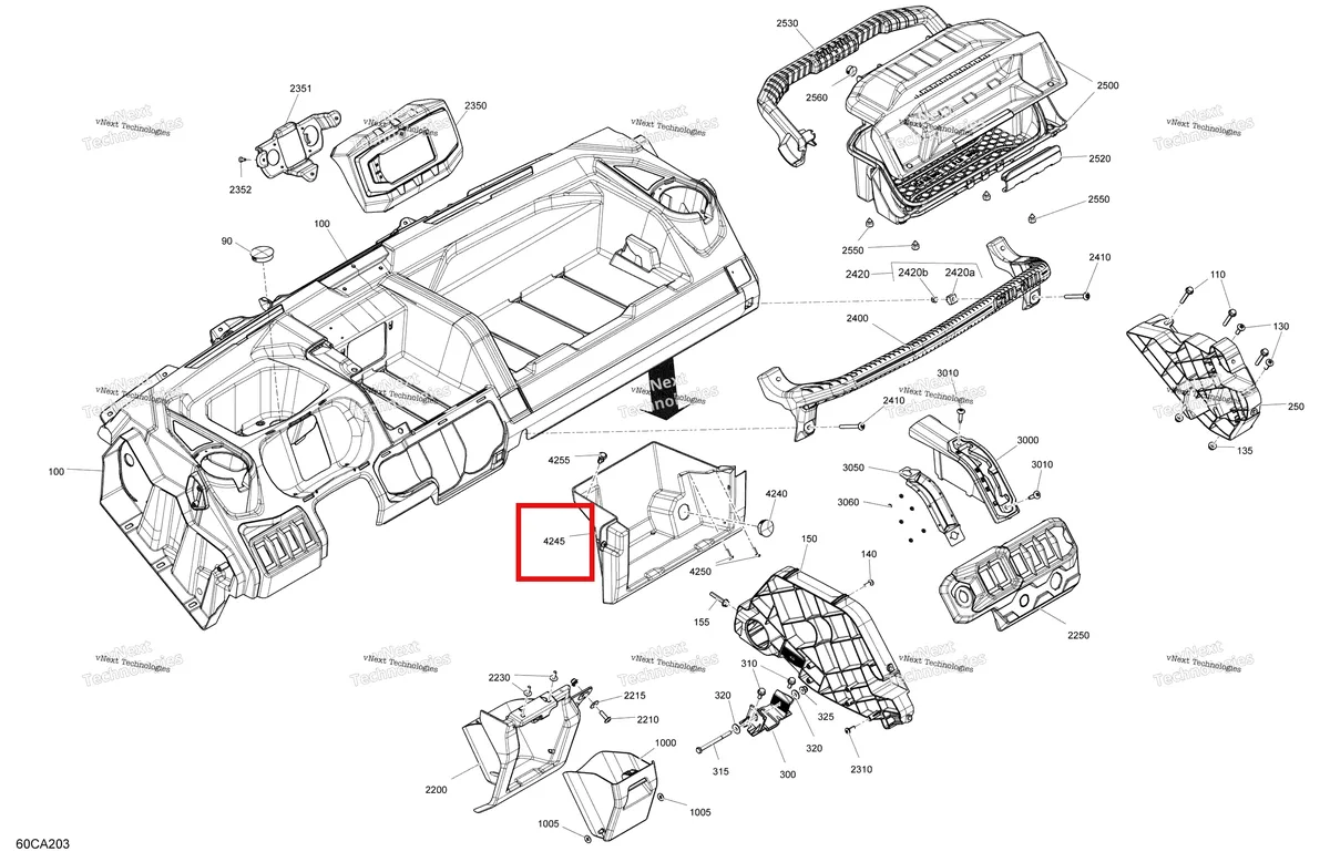 Деталь 707900852 на схеме узла 2021 Can-Am Defender HD8 - CAB Cab Interior - Dashboard