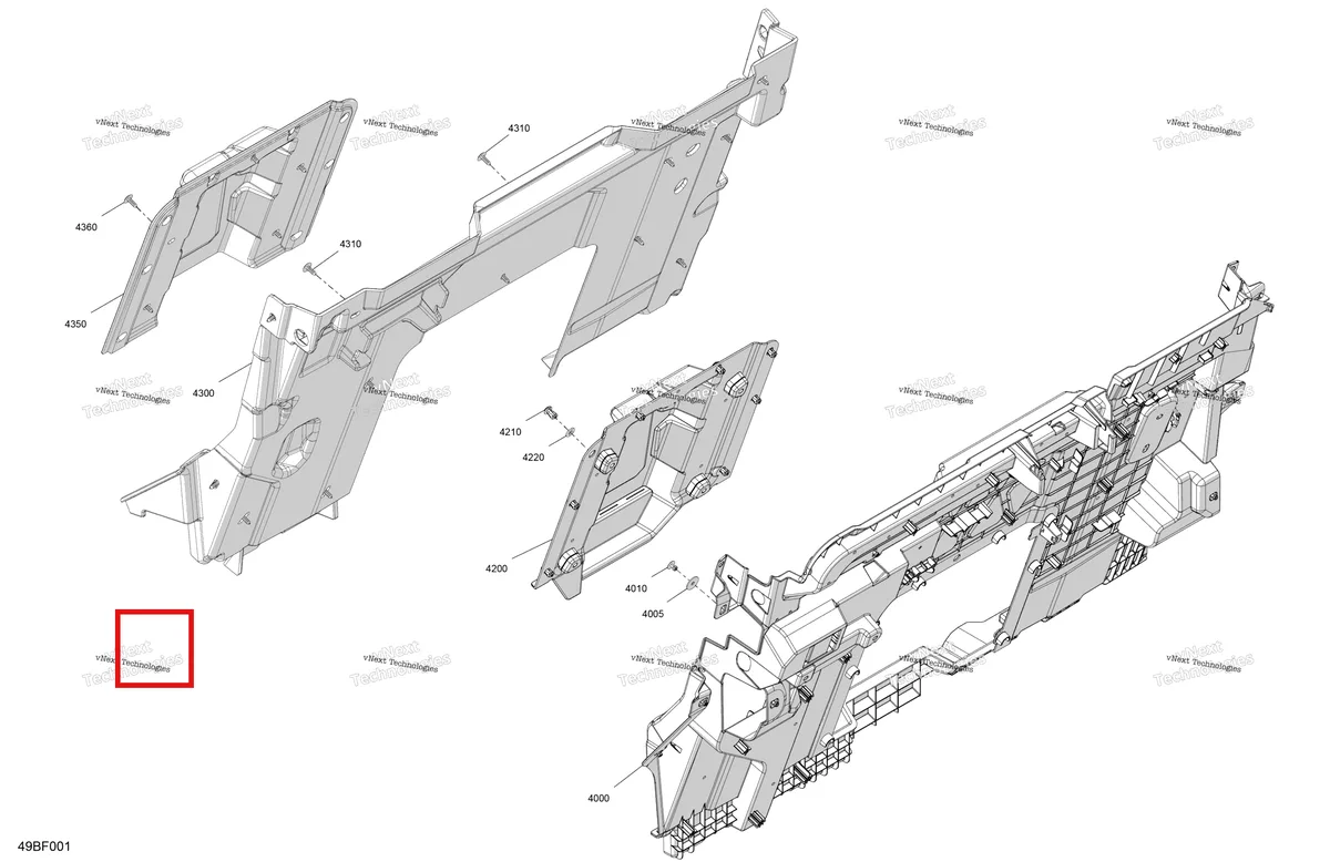 Деталь 707900861 (Acoustical крышка Can-Am Commander 1000R EFI DPS (2022) (707900861)) на схеме узла 2026 Can-Am Commander - 1000R EFI - DPS - 6PTB - Compass Green - 60