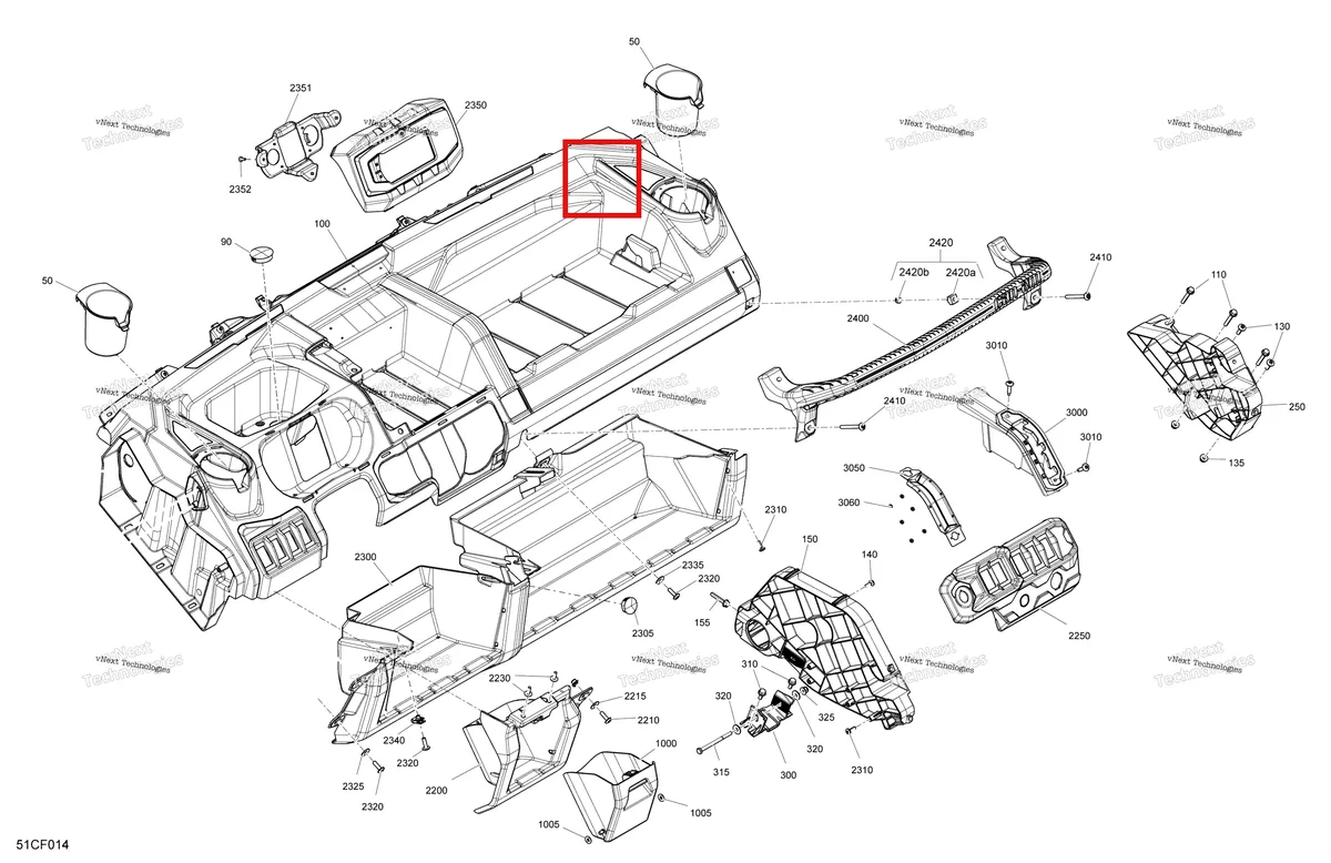 Деталь 707900922 на схеме узла 2026 Can-Am Defender - HD7 - DPS - 8WTF - Dark Wildland Camo - 62
