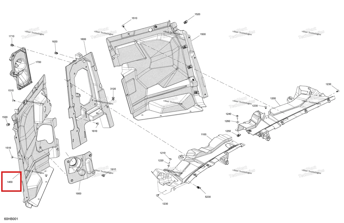 Деталь 707900930 на схеме узла 2022 Can-Am Maverick Turbo RR - XRC - CE Cab Interior - Firewall