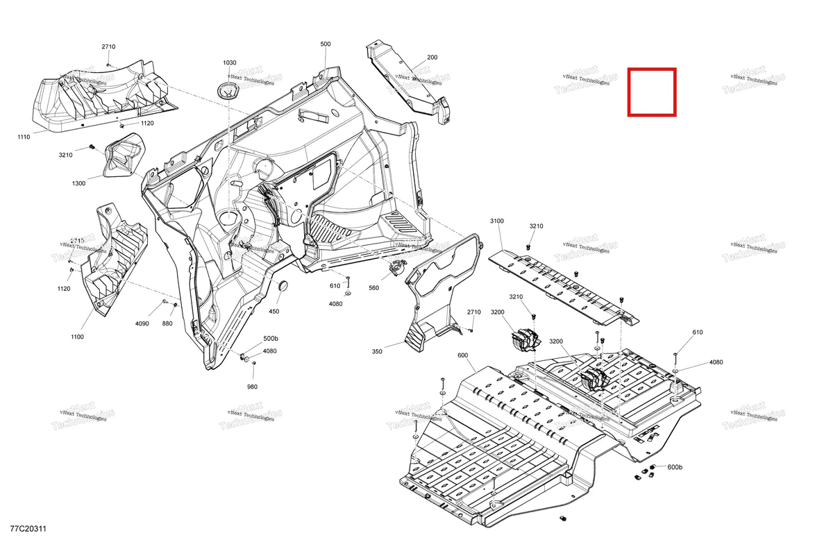 Деталь 707900937 на схеме узла 2020 Can-Am Defender HD5 Cab Interior - Fire Wall