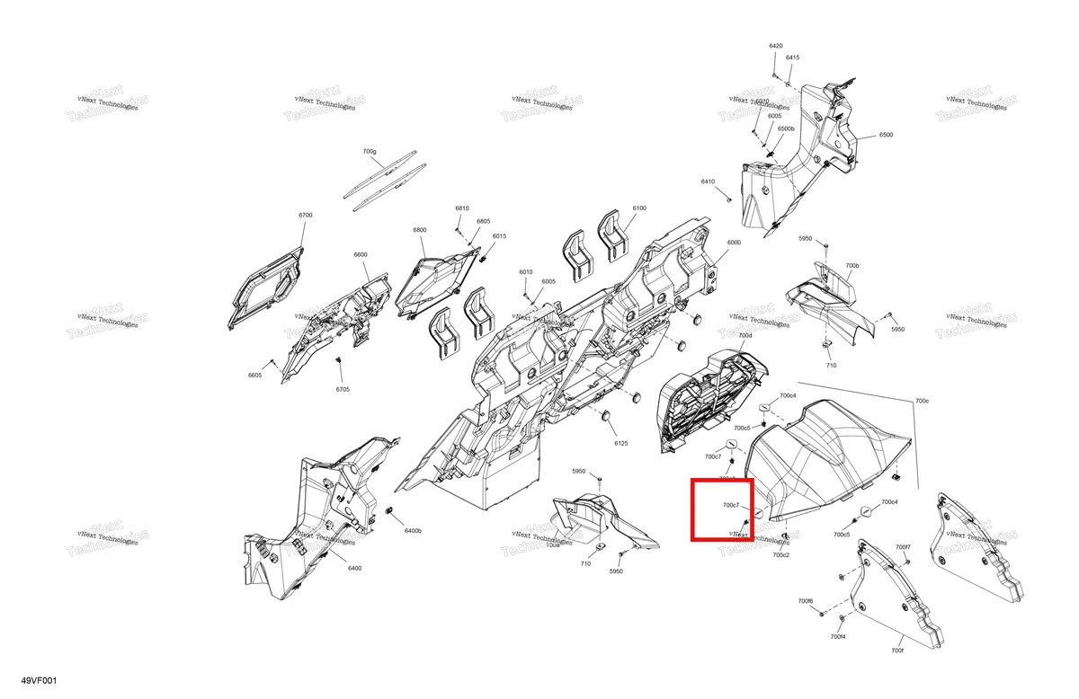 Деталь 707900944 на схеме узла 2026 Can-Am Maverick R - 996NT - X - 8GTA - Legion Red - 77