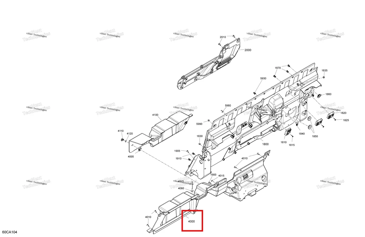 Деталь 707900980 на схеме узла 2021 Can-Am Traxter HD8 - DPS - CE Cab Interior - Back Wall