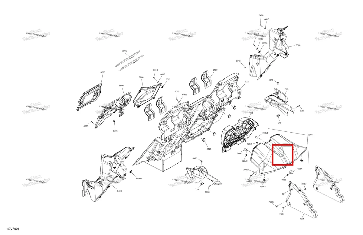 Деталь 707900990 на схеме узла 2026 Can-Am Maverick R - 996NT - X - 8GTA - Legion Red - 77