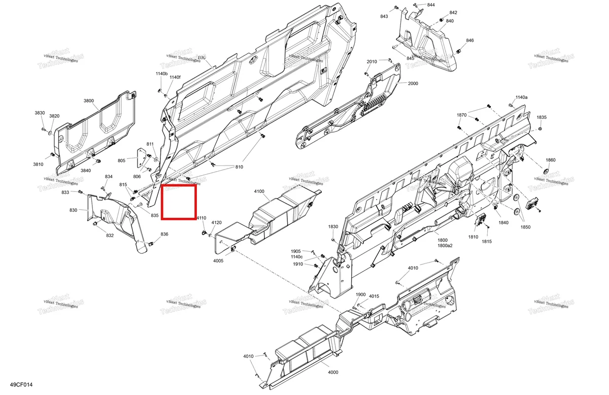 Деталь 707900996 на схеме узла 2026 Can-Am Defender MAX - HD7 - BASE - 8ZTC - Compass Green - 62