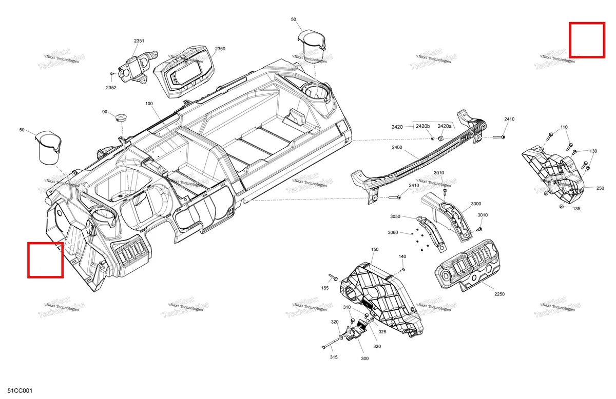 Деталь 707901122 на схеме узла 2023 Can-Am Defender HD7 - BASE Cab Interior - Dashboard