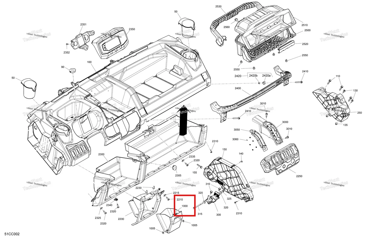 Деталь 707901132 на схеме узла 2023 Can-Am Defender HD7 - DPS Cab Interior - Dashboard
