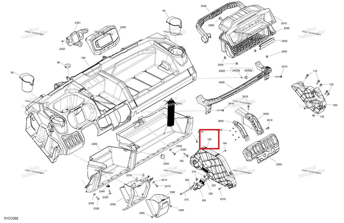 Деталь 707901134 на схеме узла 2023 Can-Am Defender HD7 - DPS Cab Interior - Dashboard