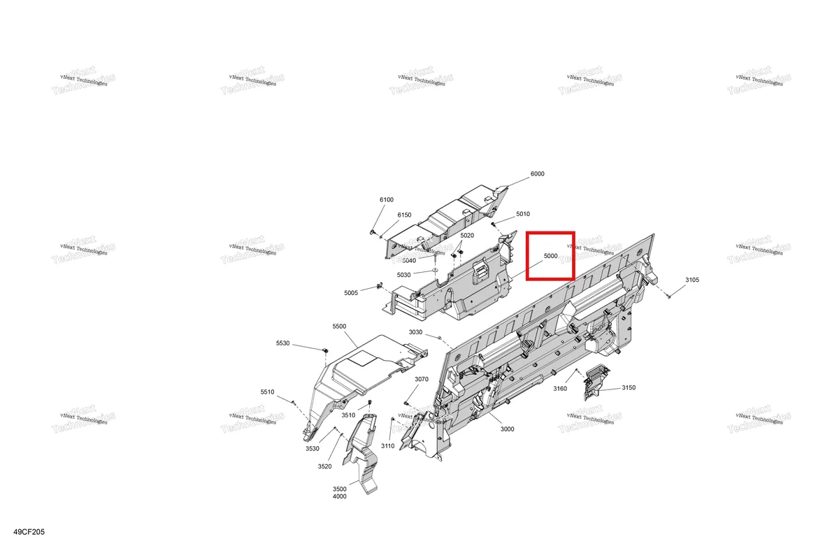 Деталь 707901163 на схеме узла 2026 Can-Am Defender - HD11 - XMR - 8YTD - Dark Wildland Camo - 65