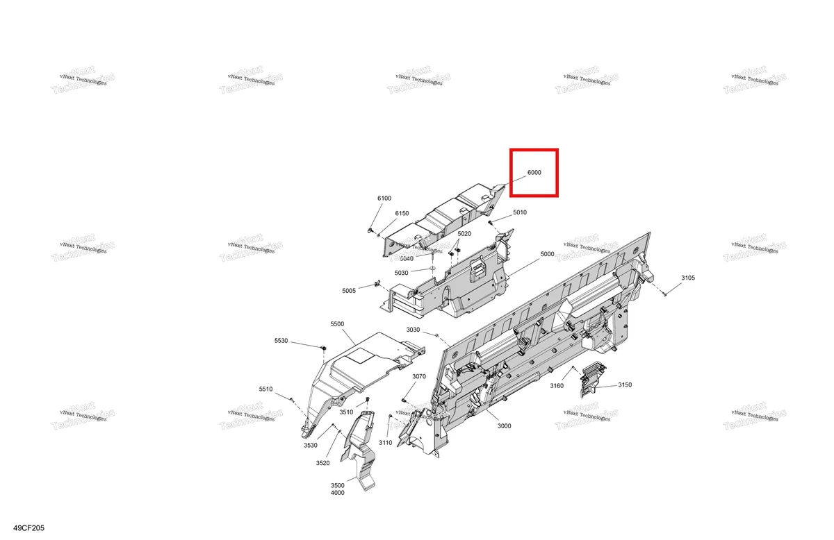 Деталь 707901165 на схеме узла 2026 Can-Am Defender - HD11 - XMR - 8YTD - Dark Wildland Camo - 65