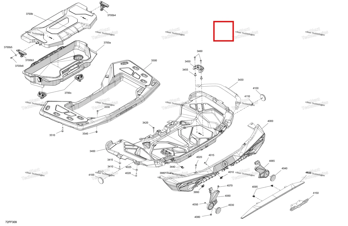 Деталь 707901241 (Защёлка Can-Am Outlander 4x4 XT 1000R (2025) (707901241)) на схеме узла 2026 Can-Am OUTLANDER - 4X4 - BACKCOUNTRY - 1000R - 4NTA - CALI - Dark Camo Body - Rear Section
