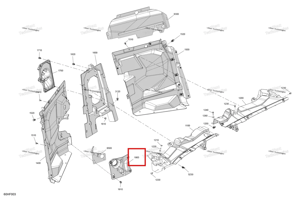 Деталь 707901334 (Рулевая колонка облицовка Can-Am Maverick Turbo RR XRS (2026) (707901334)) на схеме узла 2026 Can-Am Maverick Max - TURBO RR - XRS SAS - 9NTE - Dusty Navy Satin - 72